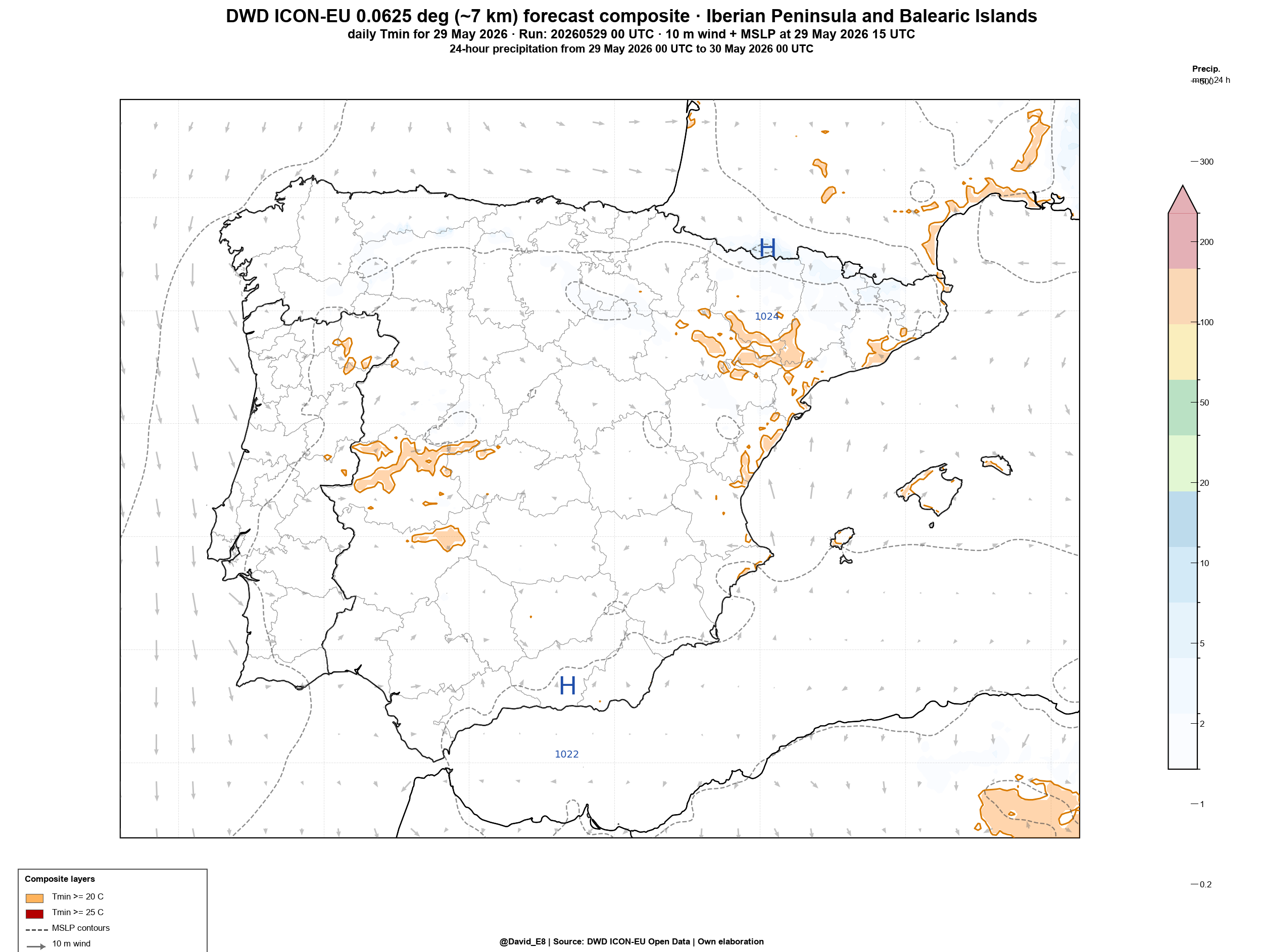 ICON-EU Tmin Iberia D+0