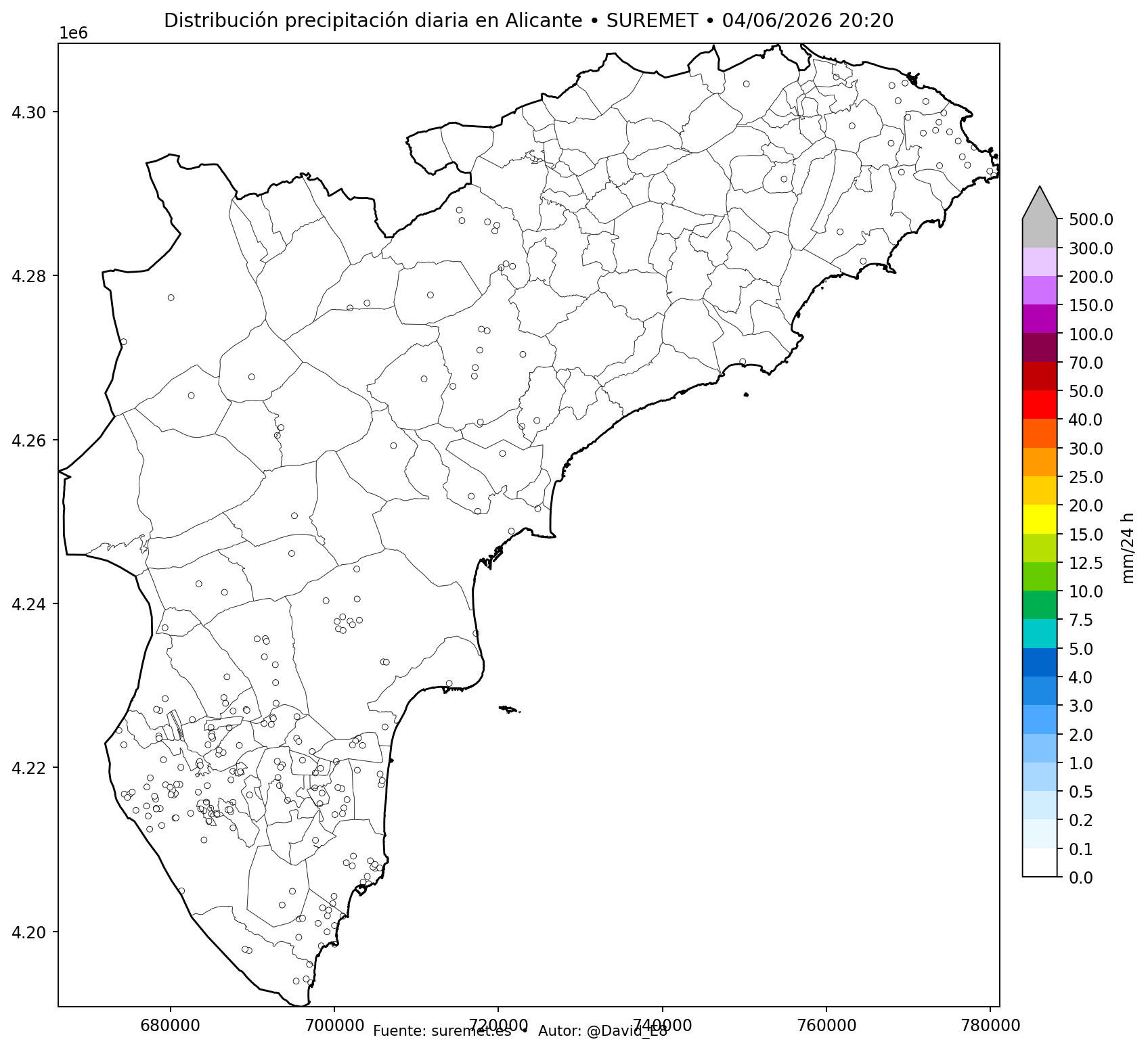 Precipitación Alicante